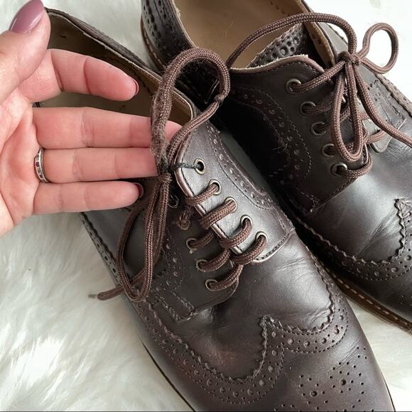 House of Hounds | Mens Brown Leather Oxford Wingtips Shoe London England Classic - Picture 10 of 11